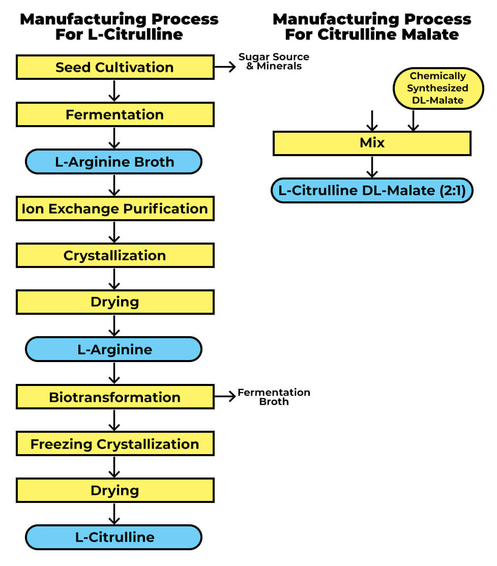 Manufacturing Flow Chart Of L-Citrulline And Citrulline Malate (2:1)